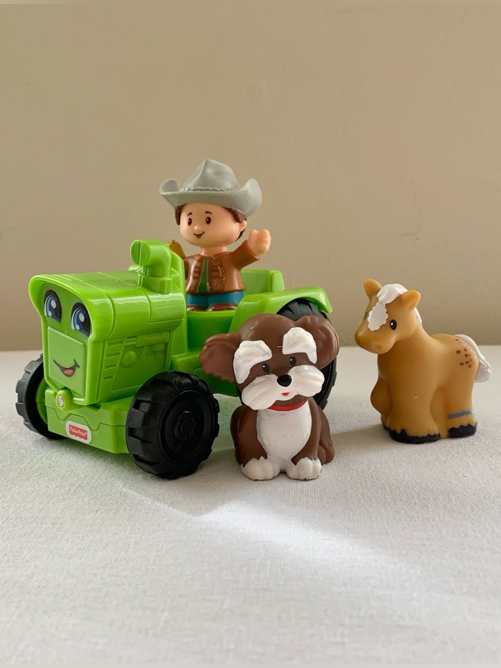 2016 Little People Cowboy Farmer, Chicken, Horse, Dog, Tractor 4 Piece Set Toys